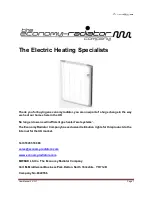 economy radiator ELECTRIC RADIATOR User Manual предпросмотр