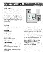 eControls Comfort365 C365T21WF Installer And User Manual preview