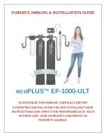 Предварительный просмотр 1 страницы Ecoplus EP-1000-ULT Installation  & Owners Manual