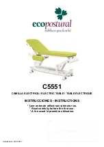 ECOPOSTURAL C5551 Instructions Manual предпросмотр