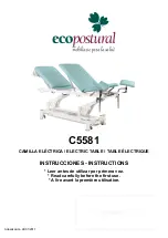 ECOPOSTURAL C5581 Instructions Manual предпросмотр