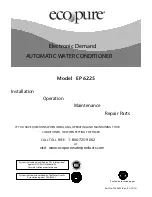 ECOPURE EP 6225 Installation And Operation Manual предпросмотр