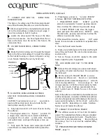 Предварительный просмотр 9 страницы ECOPURE EP 6225 Installation And Operation Manual