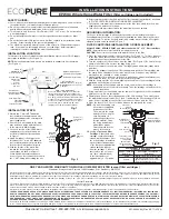 ECOPURE EPWO4 Installation Instructions предпросмотр