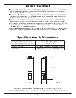 Предварительный просмотр 3 страницы ECOPURE EPWUFF Installation And Operation Manual