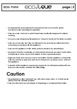 Preview for 3 page of ecoque ECO-71010 Assembly & Operation Manual