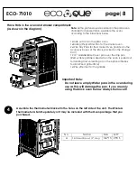 Preview for 8 page of ecoque ECO-71010 Assembly & Operation Manual