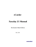 eCorder Faraday Z1 Manual preview