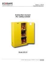 Preview for 1 page of ECOSAFE MC45 Instruction Manual