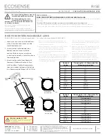 Preview for 1 page of Ecosense RISE F080 Installation Manual