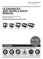 EcoSmart Fire 1000DB Clearances And Installation Manual предпросмотр