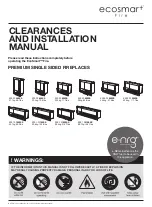 Предварительный просмотр 1 страницы EcoSmart Fire 1000SS Clearances And Installation Manual