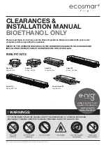 EcoSmart Fire Linear 130 Clearances & Installation Manual preview