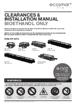 Preview for 1 page of EcoSmart Fire Linear 130 Clearances & Installation Manual