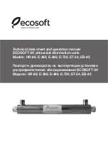 Предварительный просмотр 1 страницы Ecosoft E-360 Technical Data Sheet And Operation Manual