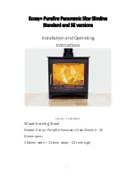 Ecosy+ Purefire Panoramic 5kw Slimline - SE Installation And Operating Instructions Manual preview