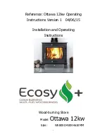 Ecosy Ottawa 12kw Installation And Operating Instructions Manual предпросмотр