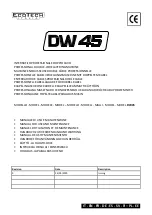 Ecotech Italia DW45 Manual For Use And Maintenance предпросмотр