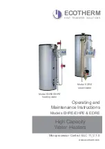 Ecotherm EDRE Operating And Maintenance Instructions Manual preview