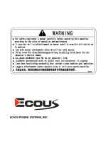 Preview for 40 page of ECOUS EP2200i Owner'S Manual