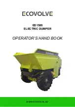 Предварительный просмотр 1 страницы ECOVOLVE ED1500 Operator'S Handbook Manual