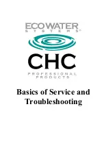 EcoWater CHC Series Service And Troubleshooting Manual preview