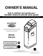 EcoWater ESD 525 Owner'S Manual preview