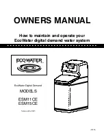 Preview for 1 page of EcoWater ESM11CE Owner'S Manual