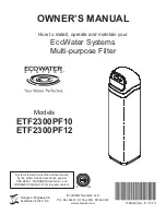 EcoWater ETF2300PF10 Owner'S Manual предпросмотр