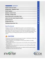 Preview for 2 page of Ecox MSI-12CRDN1 Owner'S Manual