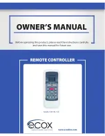 Preview for 1 page of Ecox R51N/CE Owner'S Manual