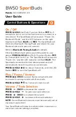 EcoxGear SportBuds BW50 GDI-EXBW50 User Manual preview