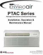 Предварительный просмотр 1 страницы ECR International ENVIROair PTAC Series Installation, Operation & Maintenance Manual