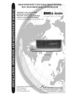 Предварительный просмотр 1 страницы ECR International WLC Series Installation, Operation And Maintanance Manual