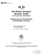 Preview for 1 page of ECR H2OST115 Installation, Operation & Maintenance Manual