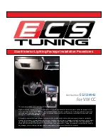 Предварительный просмотр 1 страницы ECS Tuning Ziza ES2538942 Installation Procedures Manual