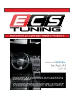 Предварительный просмотр 1 страницы ECS Tuning Ziza ES2580244 Installation Procedures Manual