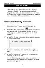 Preview for 22 page of Ectaco EHu600T User Manual