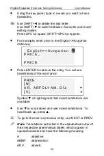 Preview for 23 page of Ectaco EHu600T User Manual