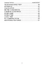 Предварительный просмотр 2 страницы Ectaco ESC600T User Manual