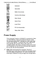 Предварительный просмотр 9 страницы Ectaco ESC600T User Manual