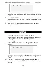 Предварительный просмотр 37 страницы Ectaco ESC600T User Manual