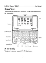 Предварительный просмотр 8 страницы Ectaco Partner E500T User Manual