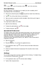 Preview for 22 page of Ectaco Partner LUX2 User Manual