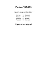 Preview for 1 page of Ectaco Partner UT-203 User Manual