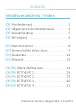 Предварительный просмотр 2 страницы ECTIVE RC 1 Installation And Operating Instructions Manual