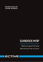 ECTIVE SUNDOCK MSP Operating Instructions Manual preview