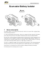 Предварительный просмотр 1 страницы ECU Master Battery Isolator Manual