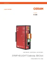 Предварительный просмотр 1 страницы ECUE OSRAM SYMPHOLIGHT AM476230031 Instructions For Use Manual