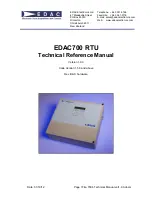 EDAC Electronics Ltd. EDAC700 RTU Technical Reference Manual preview